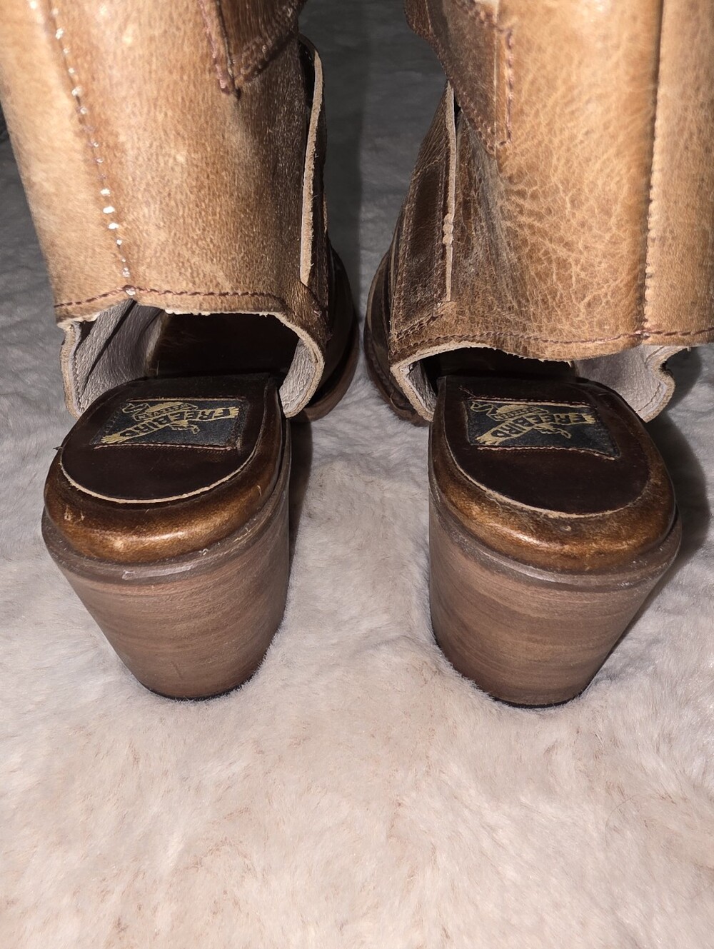 Freebird by Steven Quail Tan Leather Booties  8 - Picture 3 of 6